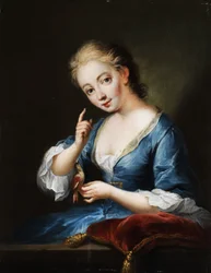 Young Girl with Songbird